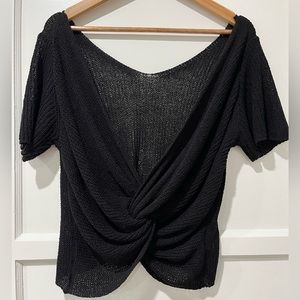Oak + Fort Black Knit Top Size L